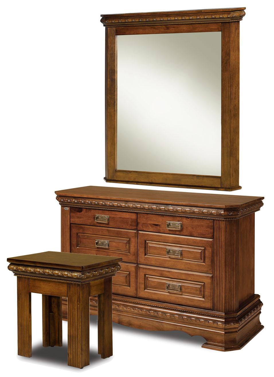 Oceano Dressing Table With Stool + Mirror