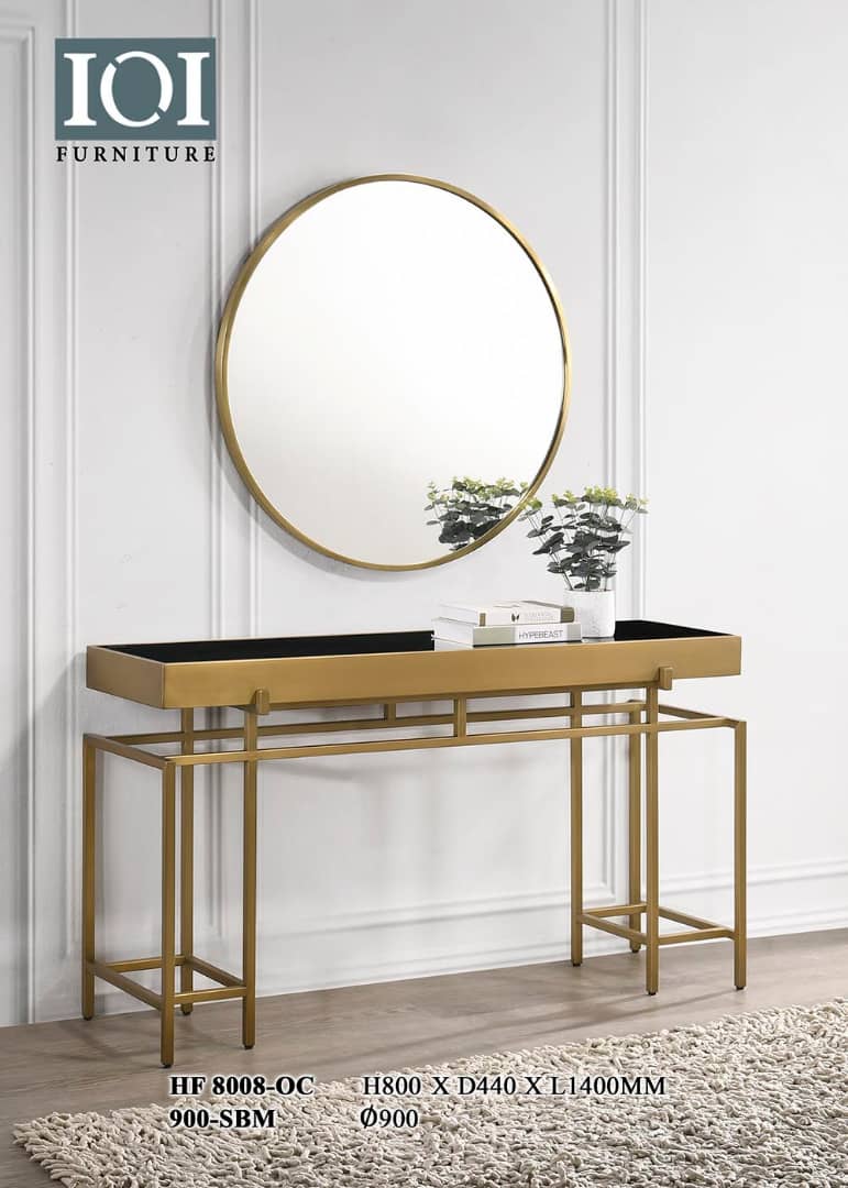 Console Table (Temple Glass) + Mirror