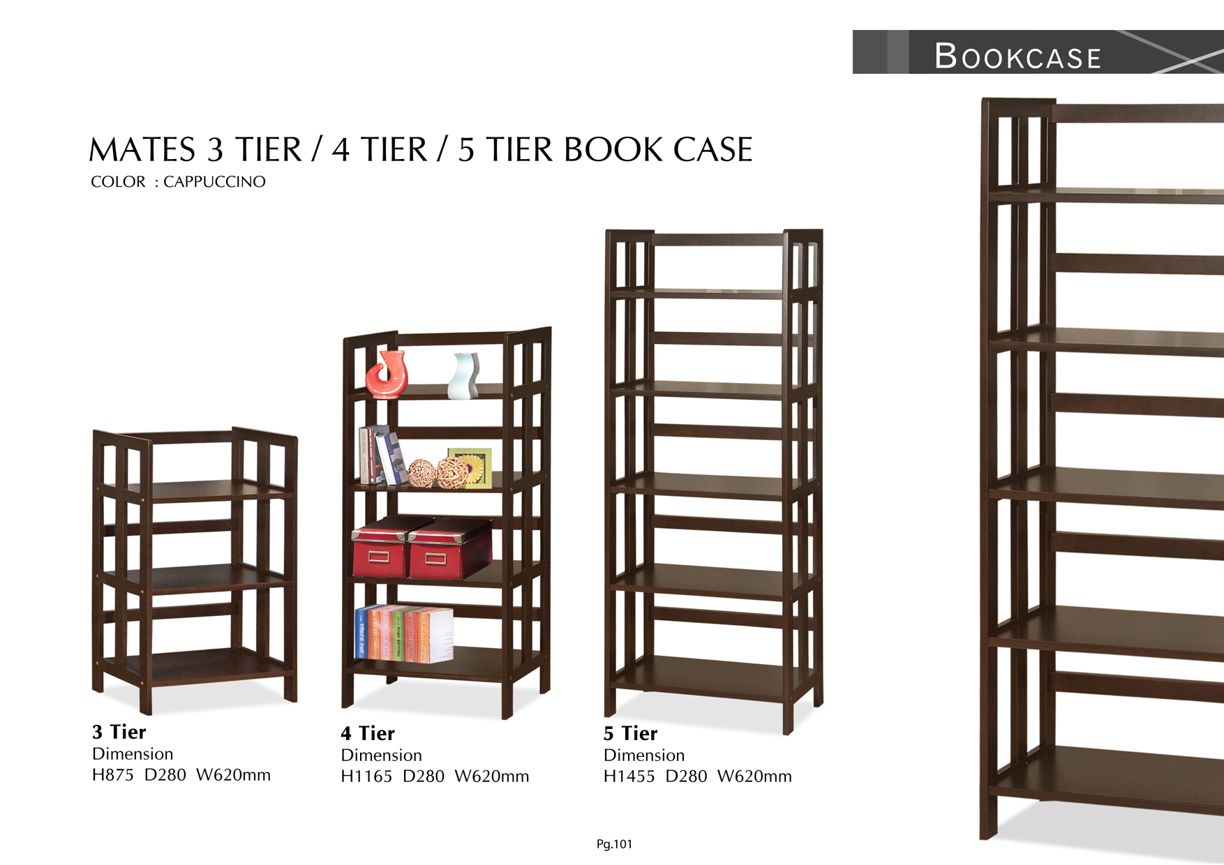Product: PG101. MATES TIER BOOK CASE