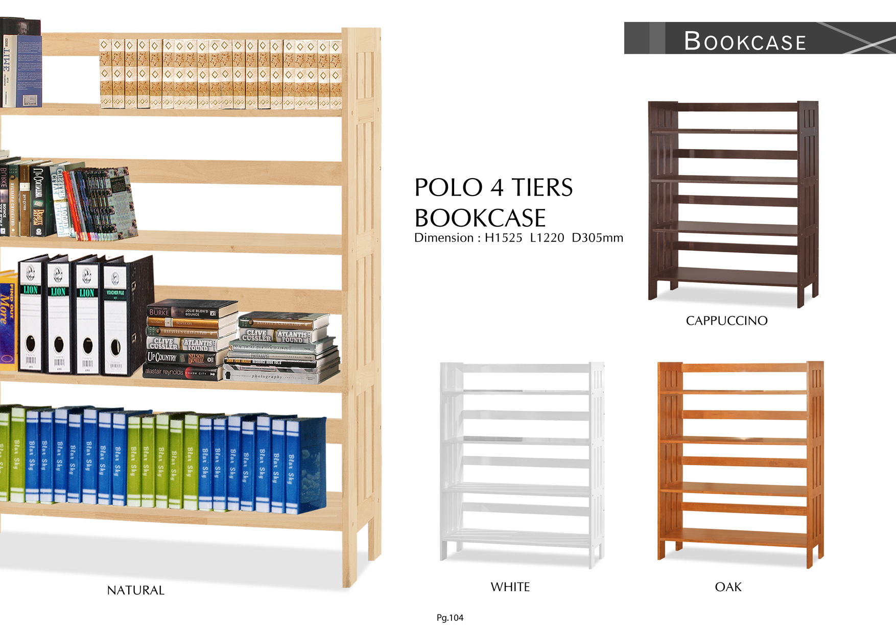 Product: PG104. POLO 4 TIERS BOOK CASE
