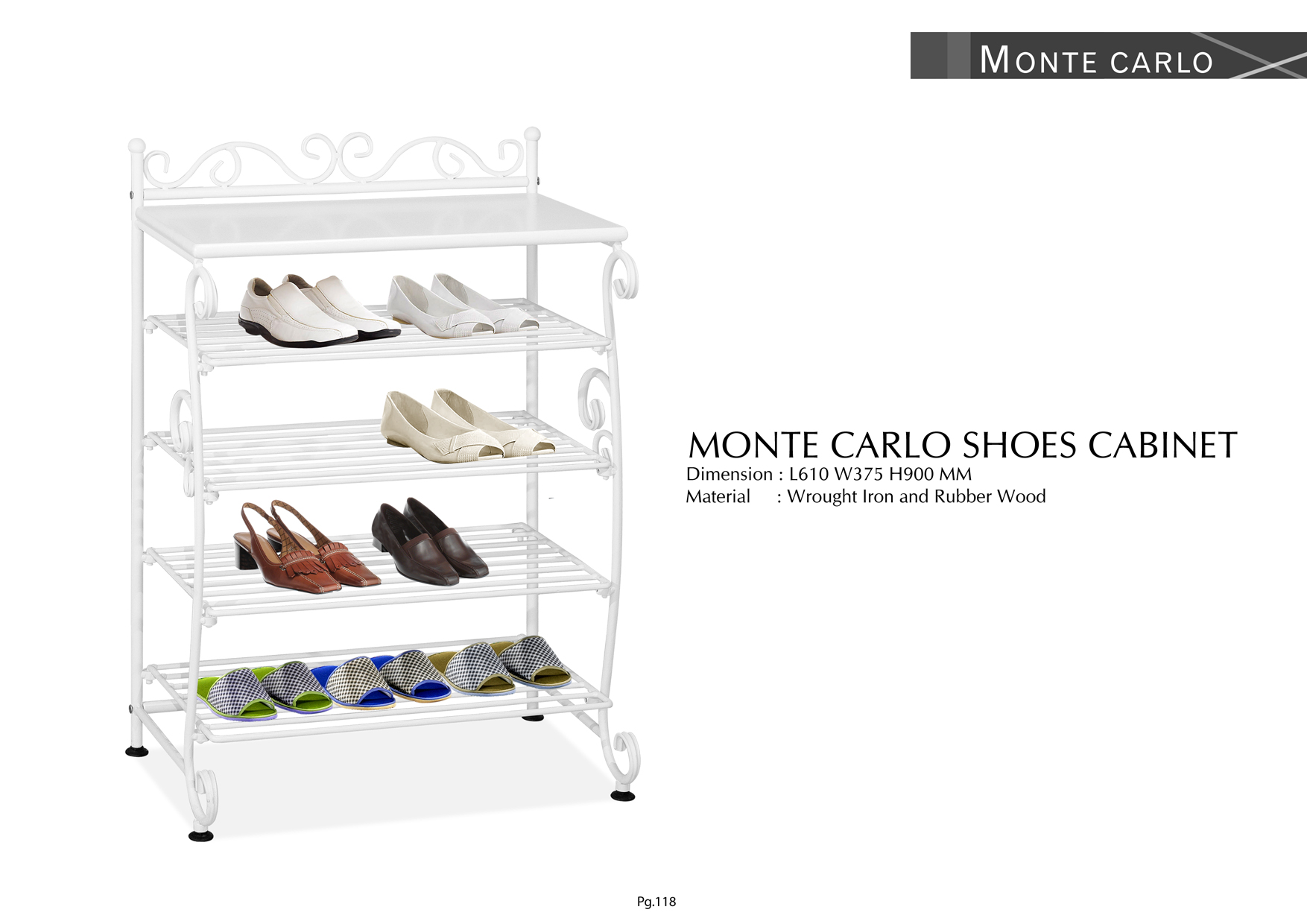 Product: PG118. MONTE CARLO SHOES CABINET