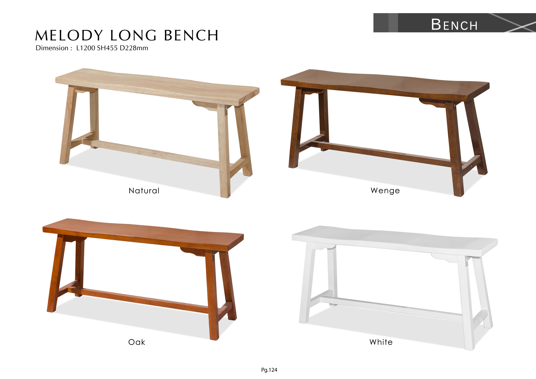 Product: PG124. MELODY LONG BENCH