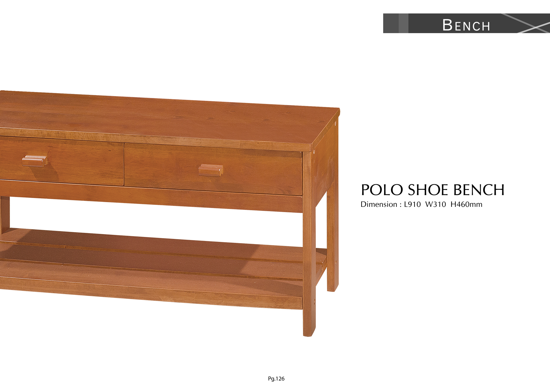 Product: PG126. POLO SHOE BENCH