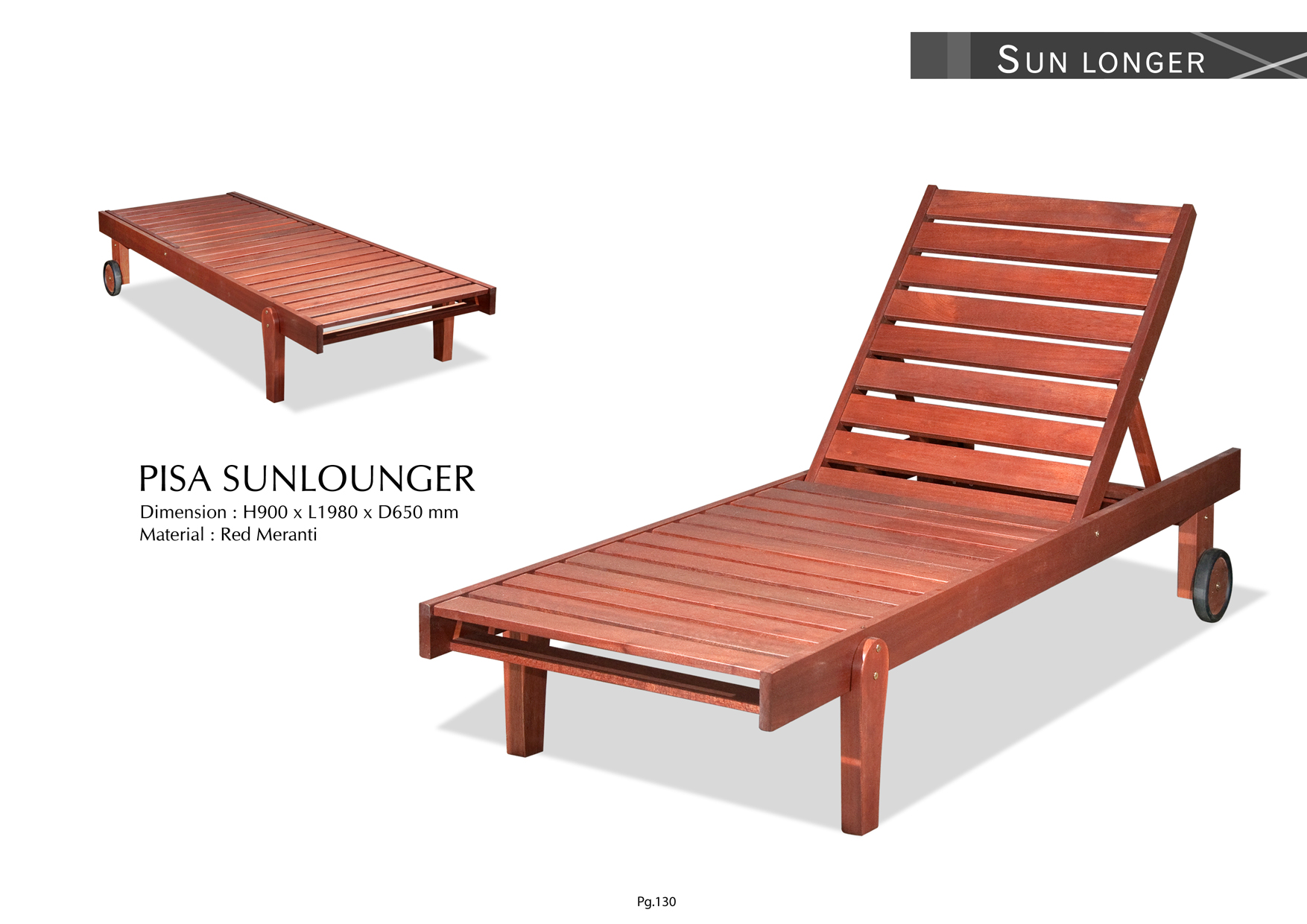 Product: PG130. PISA SUNLOUNGER