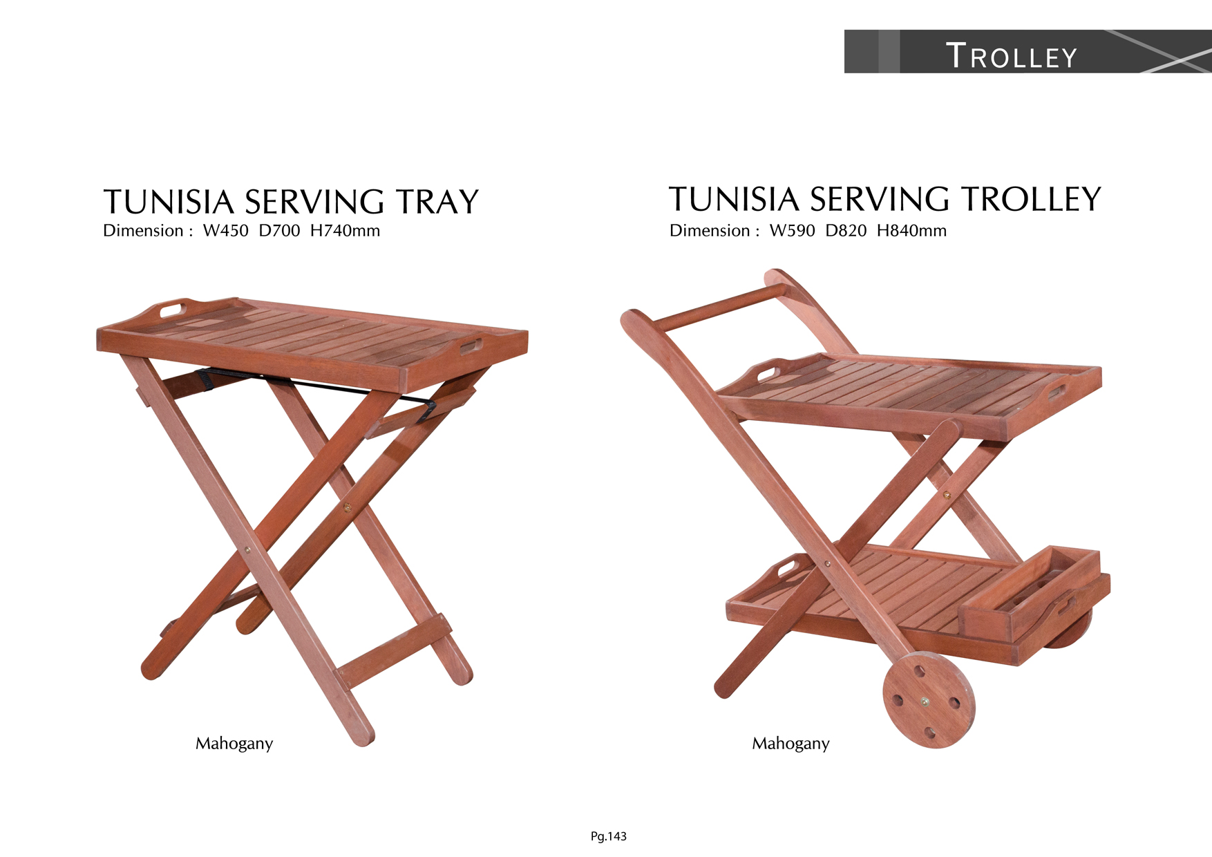 Product: PG143. TUNISIA SERVING TRAY & TROLLEY