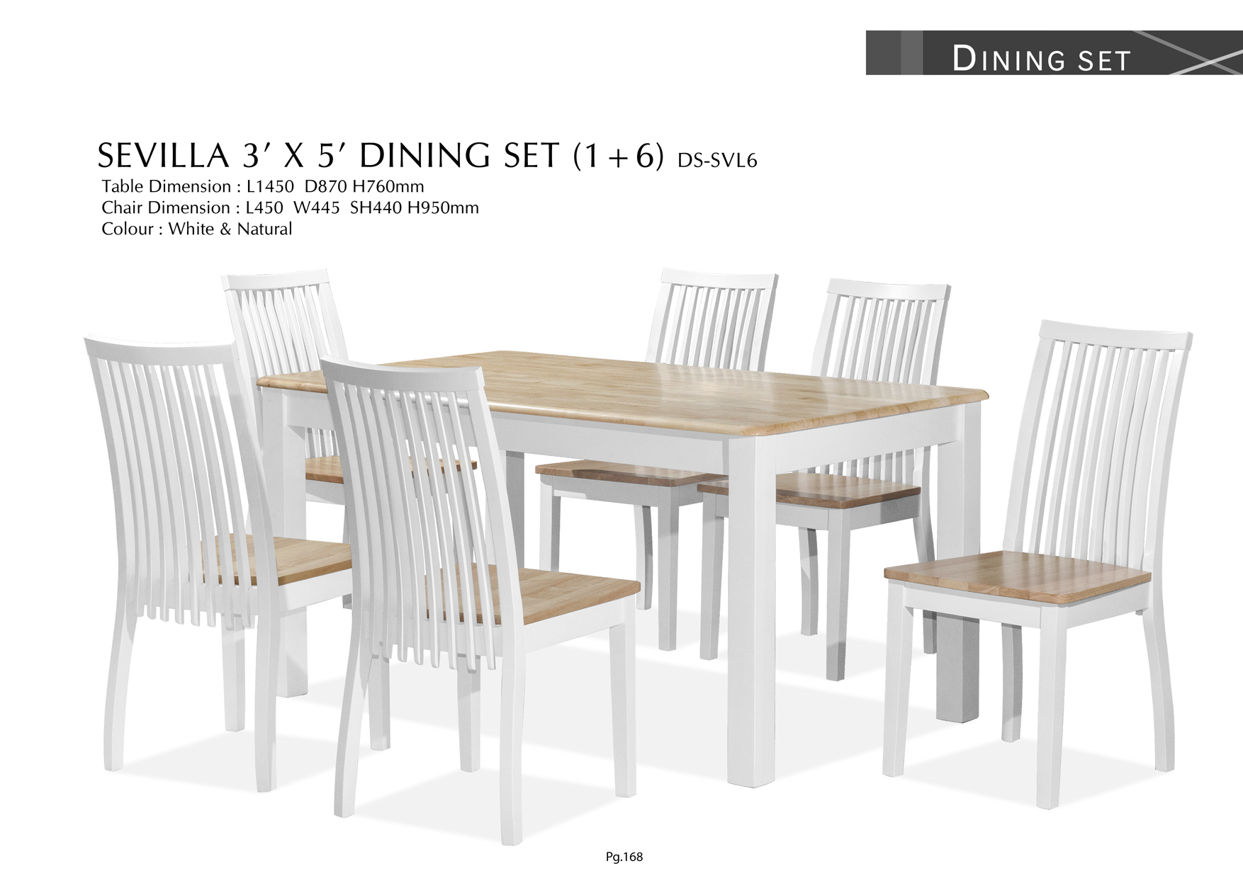 Product: PG168. SEVILLA 3′ X 5′ DINING SET
