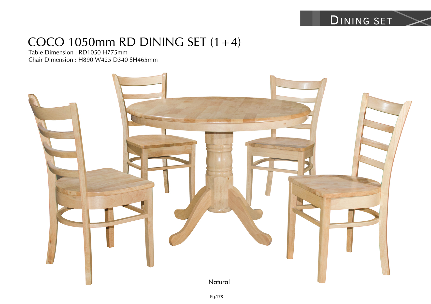 Product: PG178. COCO DINING SET