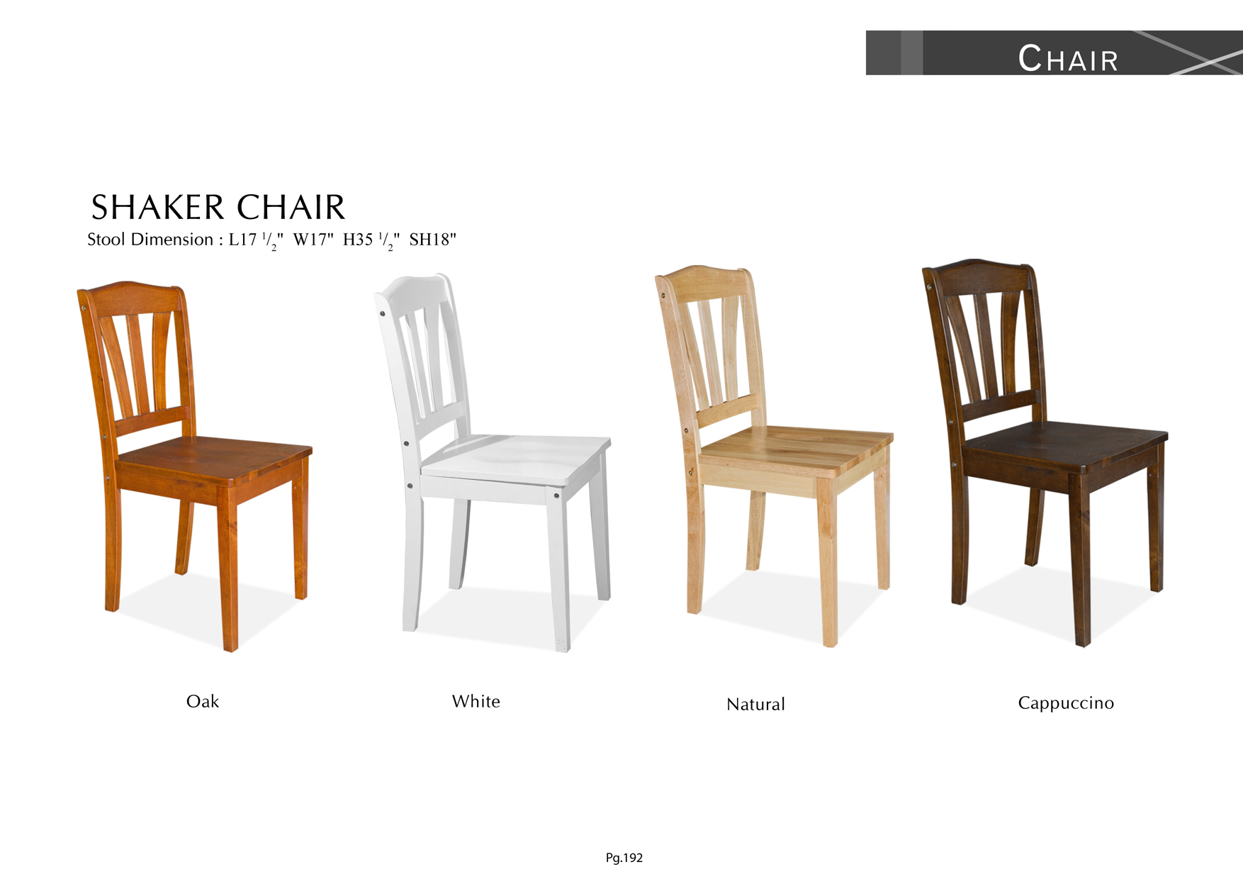 Product: PG192. SHAKER CHAIR