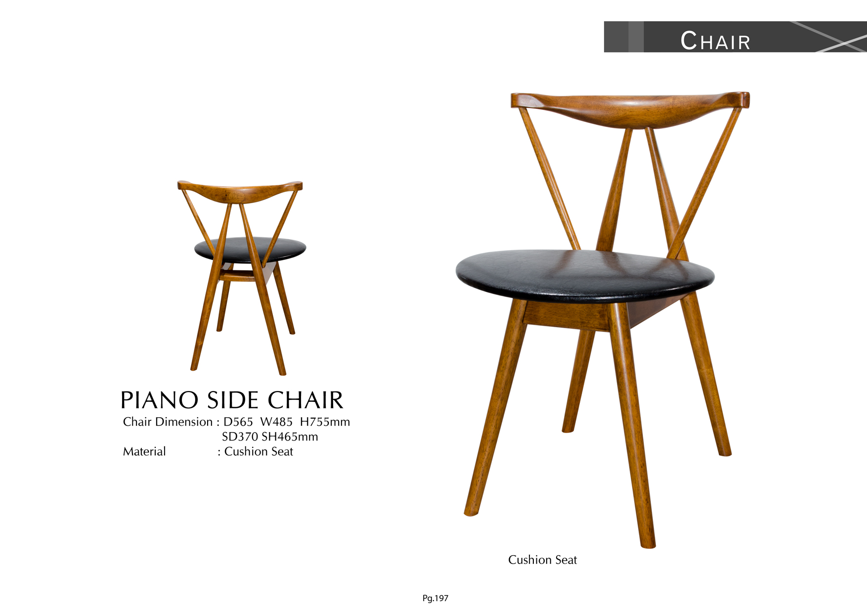 Product: PG197. PIANO SIDE CHAIR