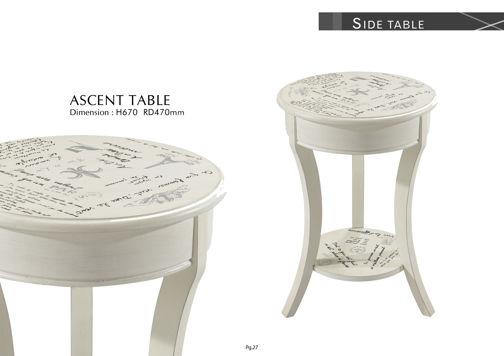 Product: PG27. ASCENT TABLE