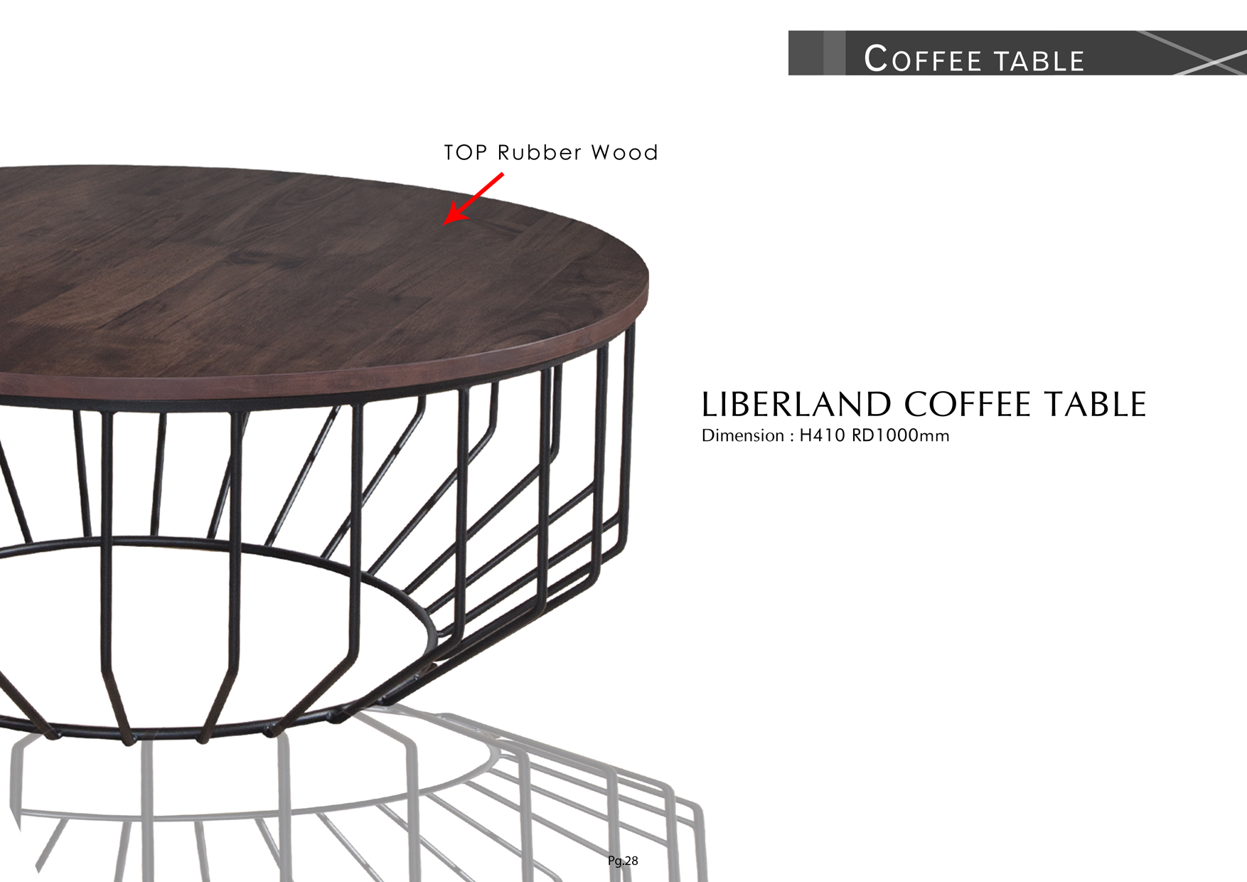 Product: PG28. LIBERLAND COFFEE TABLE