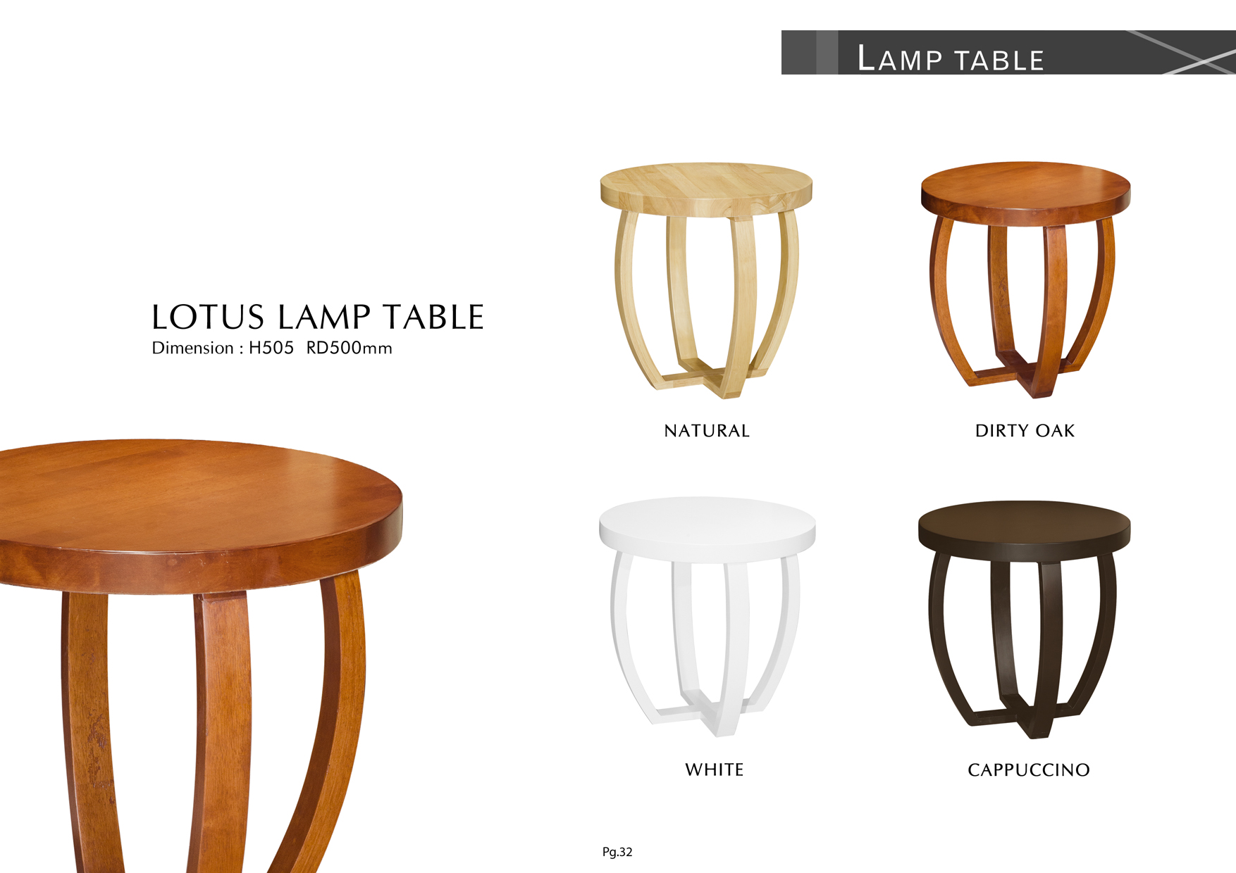Product: PG32. LOTUS LAMP TABLE