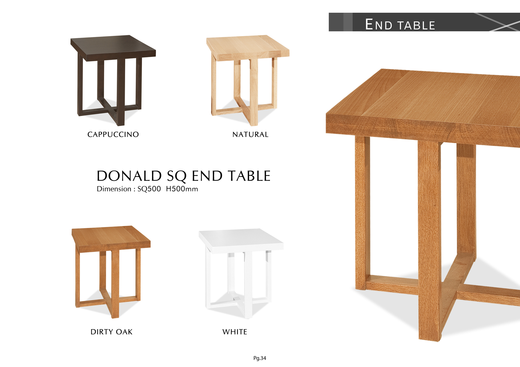 Product: PG34. DONALD SQUARE END TABLE