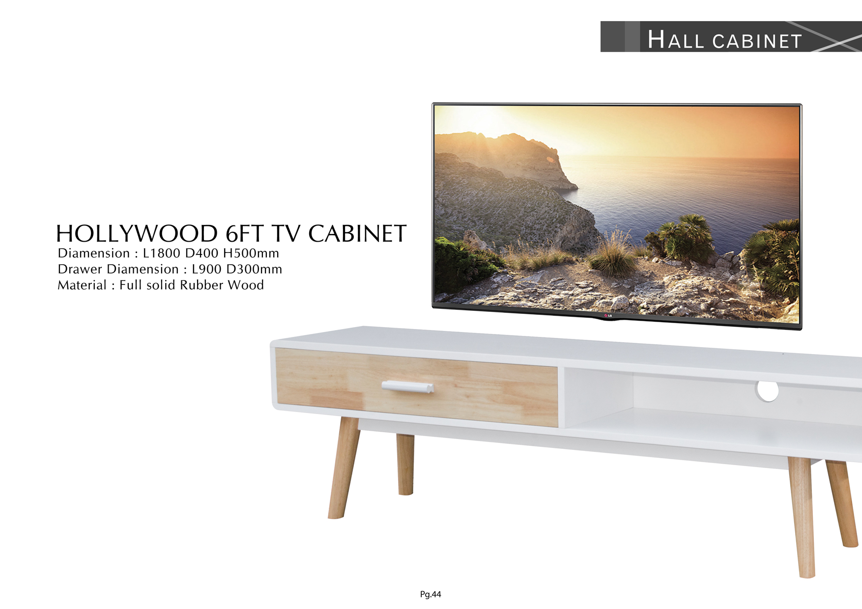 Product: PG44. HOLLYWOOD 6FT TV CABINET