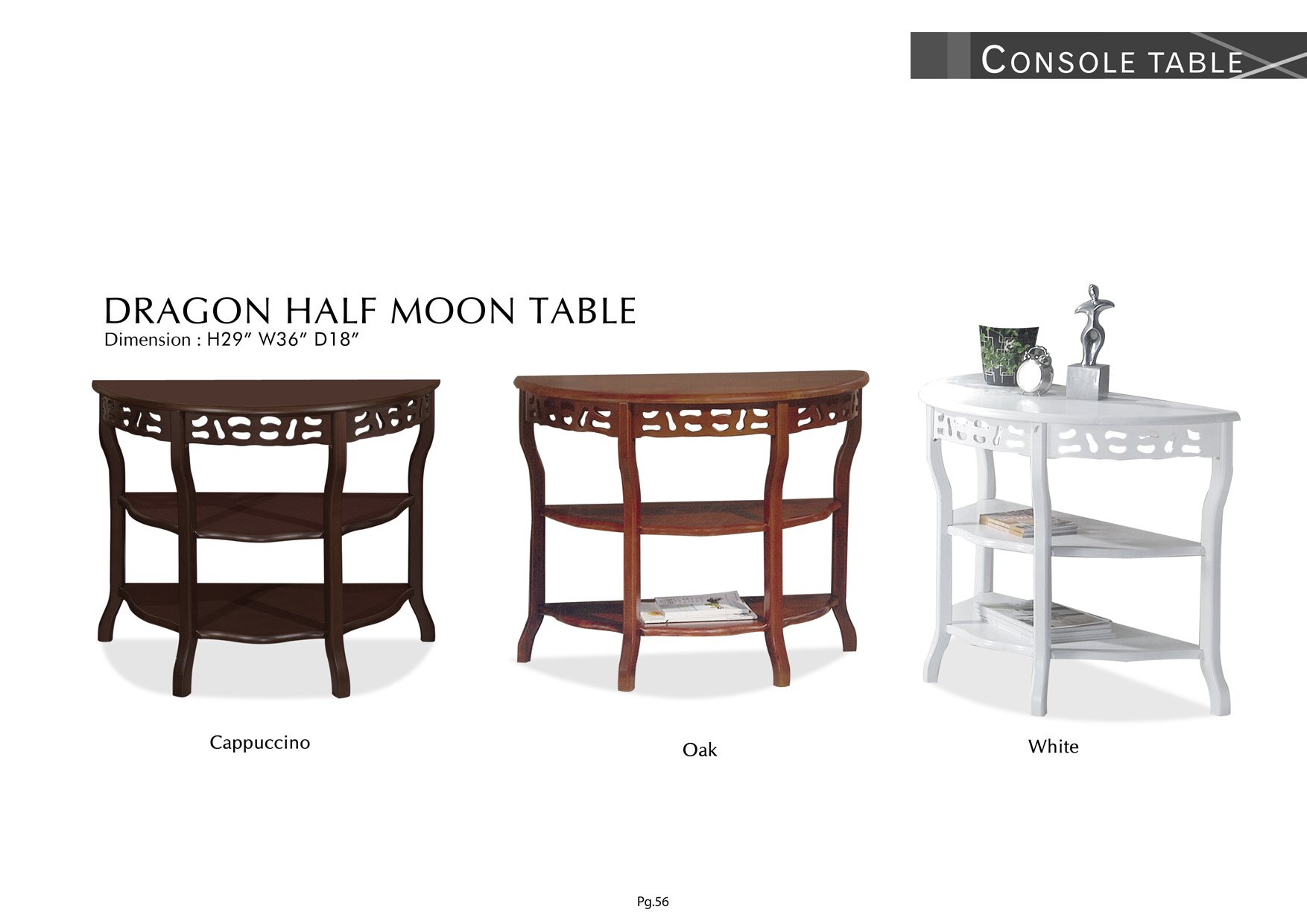 Product: PG56. DRAGON HALF MOON TABLE