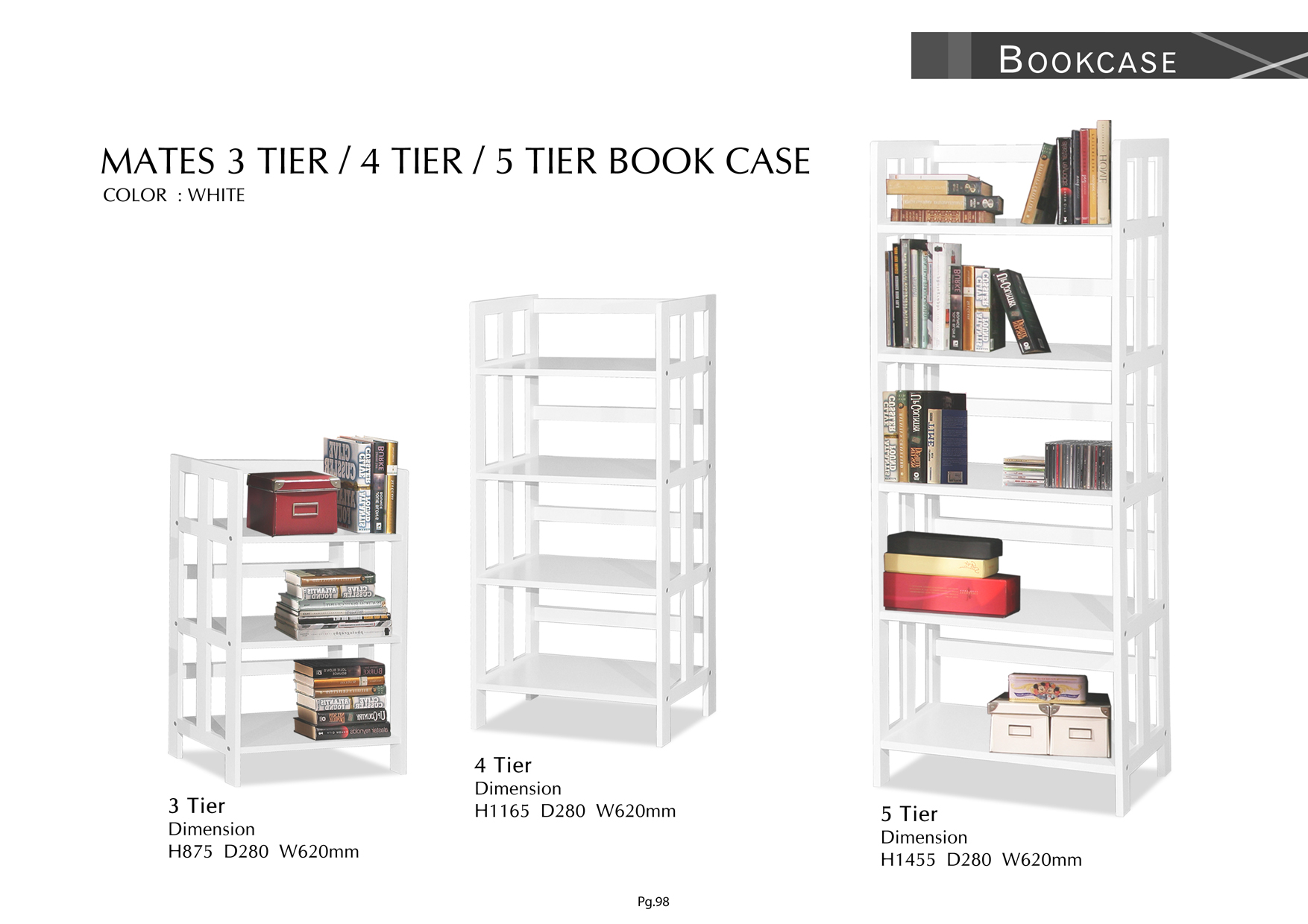 Product: PG98. MATES TIER BOOK CASE